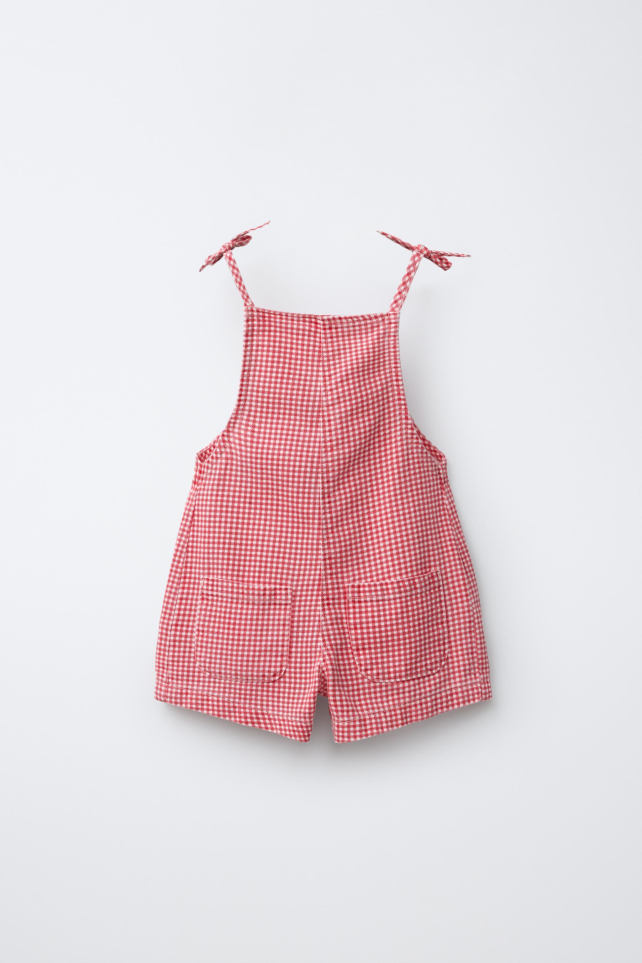 GINGHAM TWILL SHORT JUMPSUIT